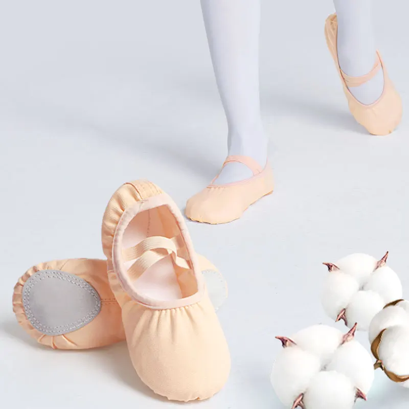 Girls Ballet Shoes For Woman Ballerina Shoes Ballet Flats Women Canvas Soft Sole Dance Slippers Children Practise Dance Shoes