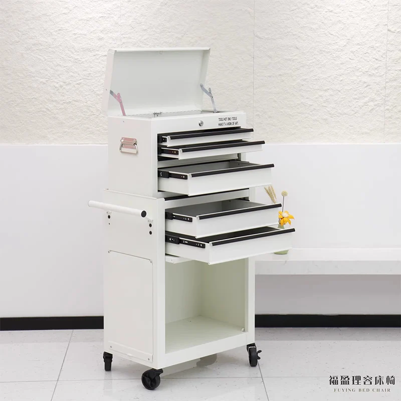 Organizer Cart With Wheels Salon Trolley Pedicure Cosmetic Helper Furniture Dressing Table Auxiliary Drawers Barber Lash