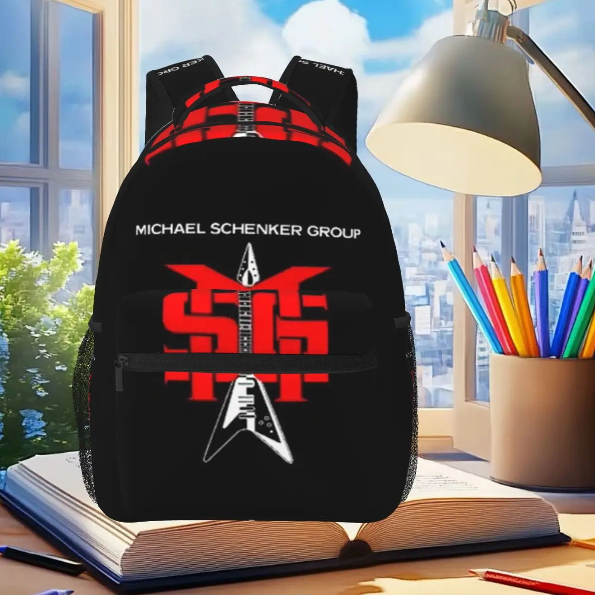 Michael Schenker Group Msg Rock Heavy Hard Metal Armed And Ready Bottom Ufo Backpack Student  BookBag School Bag  Shoulder Bags