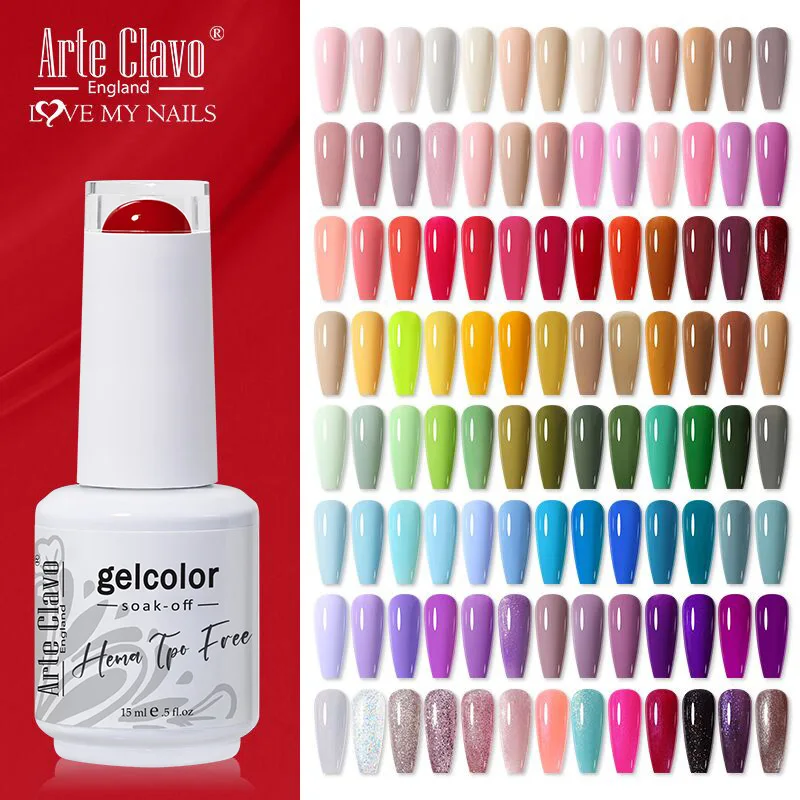 Arte Clavo 116 Kleuren Gel Nagellak 15 ml Kleurrijke Gel Semi Permanente Losweken UV Gel Nail Art DIY Ontwerp vernis Nagelbenodigdheden - afbeelding 2