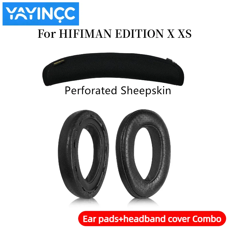 YAYINCC 交換用シープスキンイヤーパッド + ジッパーヘッドバンドカバーコンボ HIFIMAN EDITION X XS ANANDA HE1000SE ARYA ヘッドフォン用