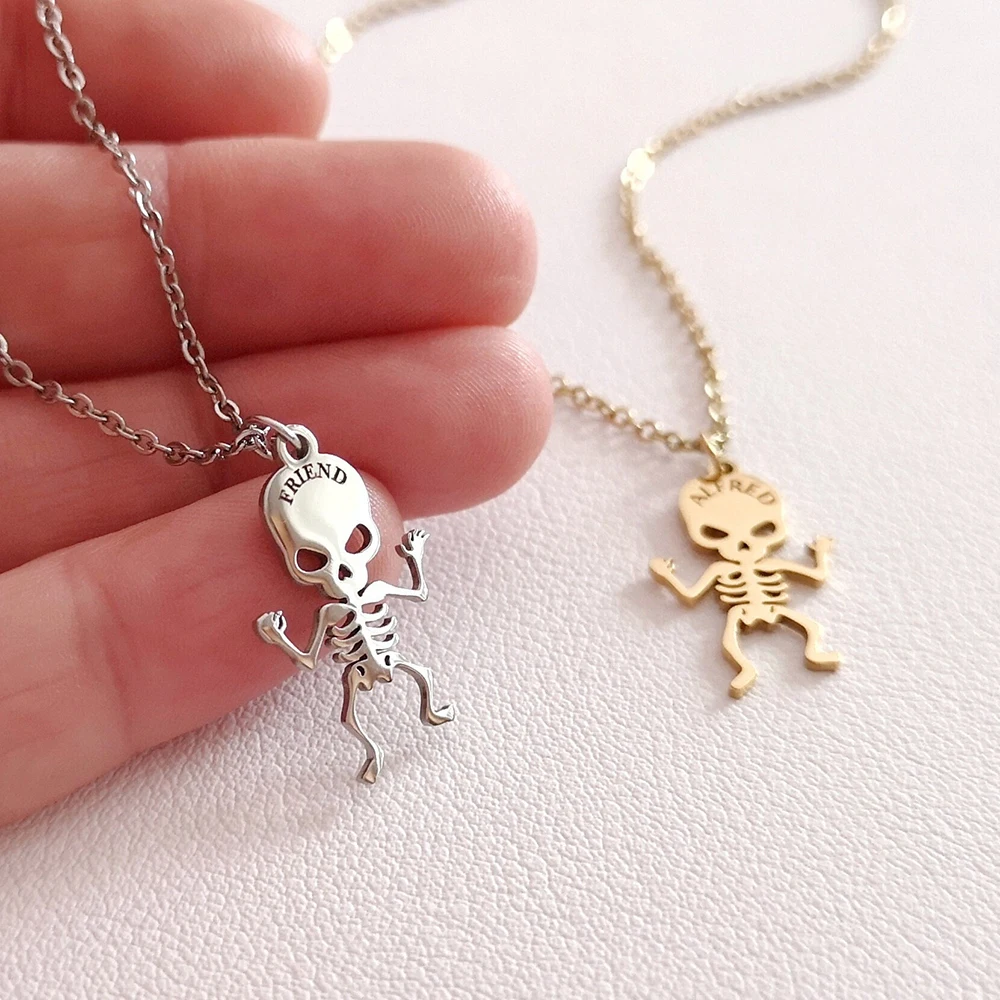 

Персонализированное простое ожерелье с подвеской в виде черепа-карамера для мужчин и женщин, модные тенденции, хип-хоп, панк, нишевые аксессуары для вечеринок, ожерелье