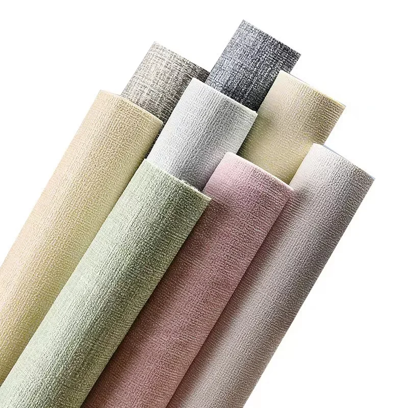 0.5 × 10 m Kalınlaşmış Kendinden Yapışkanlı Duvar Kağıdı Rulo Su Leke geçirmez Yangına dayanıklı Duvar Çıkartmaları Yatak Odası Oturma Odası Dekor için