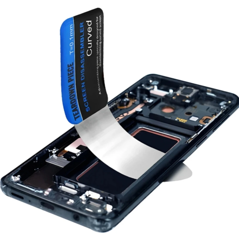 1Pc Mobile Phone Curved LCD Screen Spudger Opening Pry Card Tools Ultra Thin Flexible Mobile Phone Disassemble Steel Metal