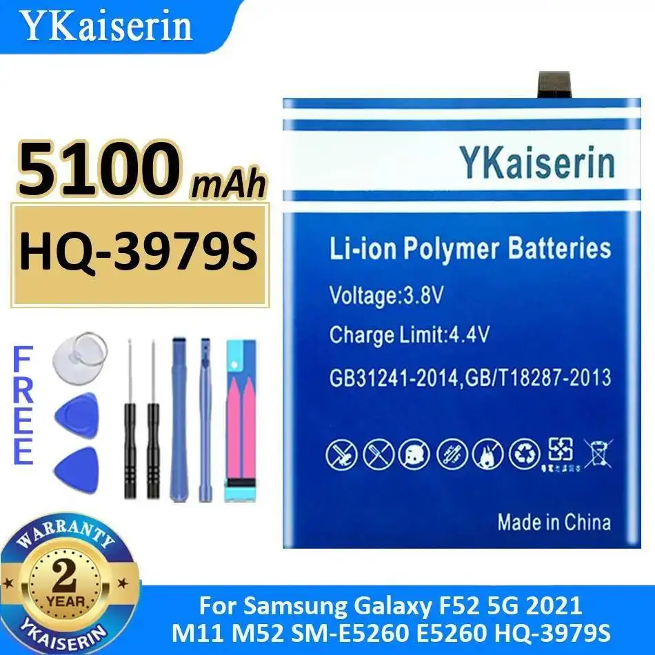 

Для Samsung Galaxy F52 5G 2021 M11 M52 SM-E5260 E5260 HQ-3979S 5100 мАч аккумулятор мобильного телефона высокой емкости