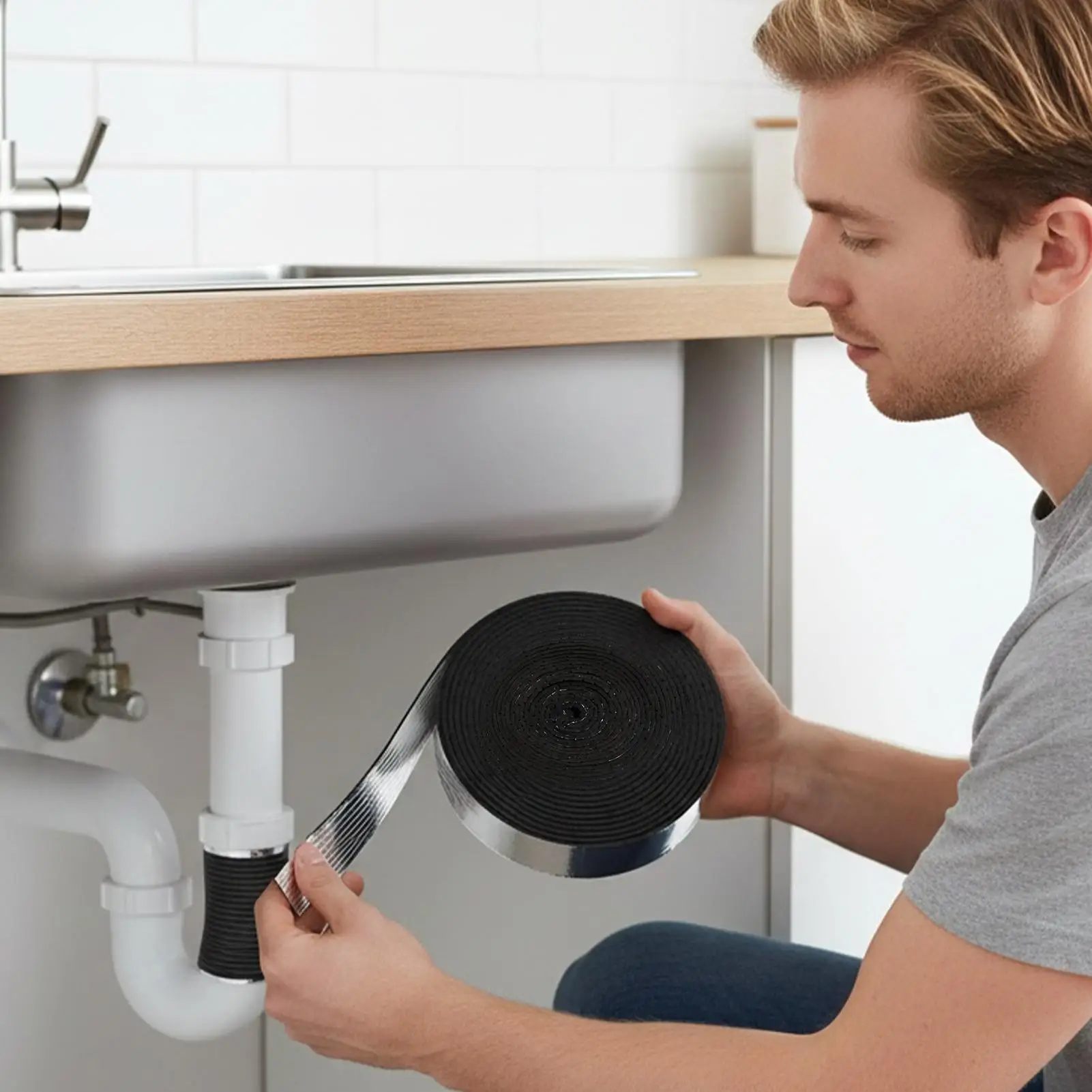 ฉนวนกันความร้อนท่อโฟมสะท้อนแสงความหนาแน่นสูงห่อฉนวนท่อน้ำสำหรับประตูหน้าต่างสภาพอากาศหนาวเย็นเครื่องปรับอากาศฤดูหนาว