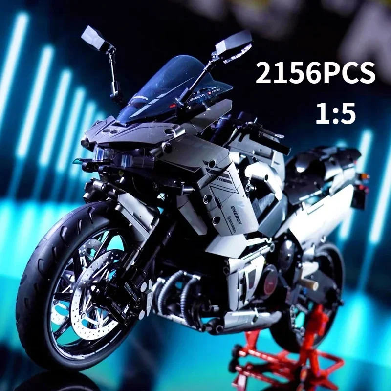 

Creative Motorcycle Building Blocks Technical City MOC Motorbike MOC DlY Assembly Locomotive Model Bricks Toys For Kids Boy Gift