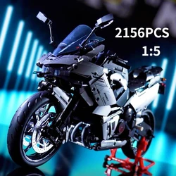 Creative Motorcycle Building Blocks Technical City MOC Motorbike MOC DlY Assembly Locomotive Model Bricks Toys For Kids Boy Gift