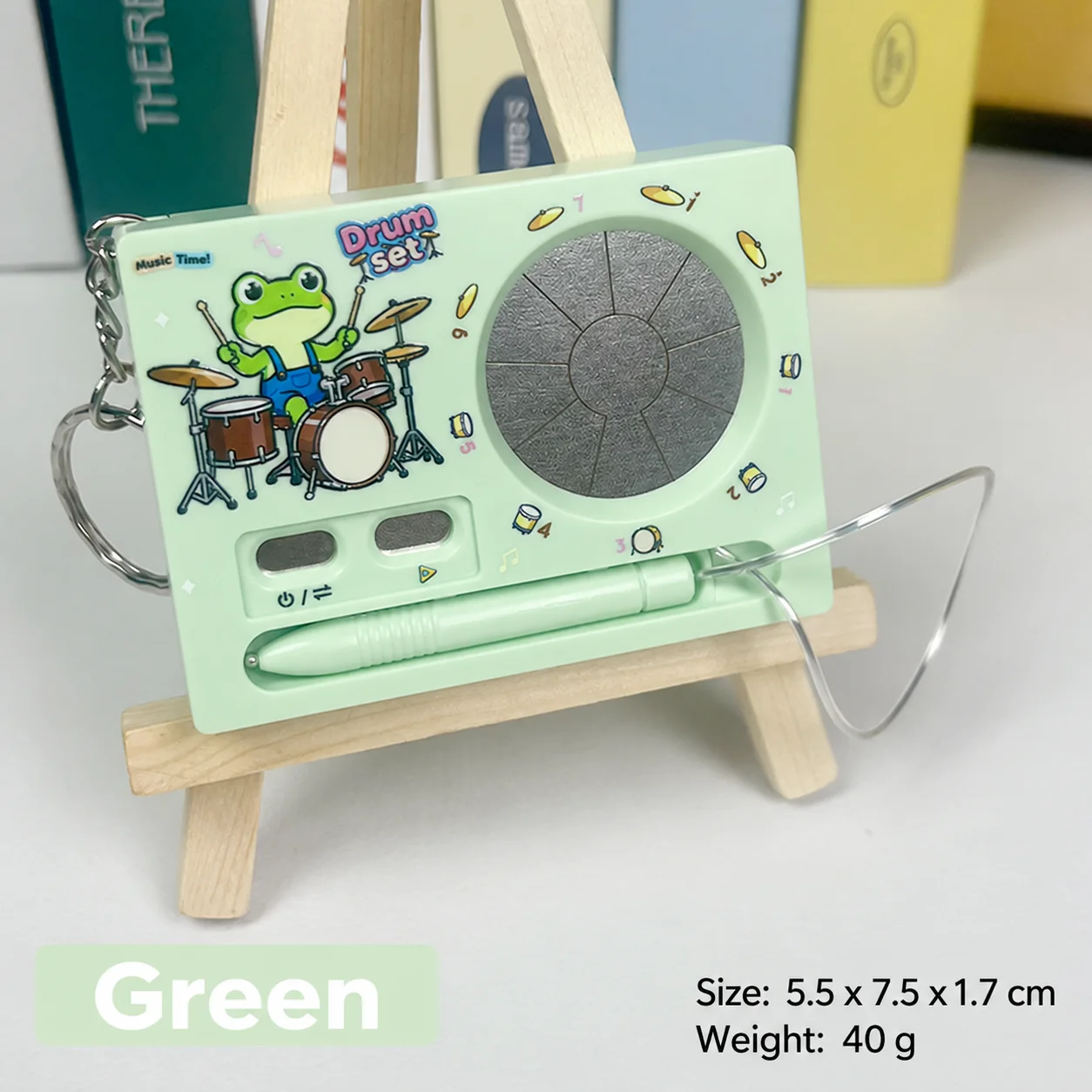 Mini-Elektronisches Schlagzeug & Klavier Musik-Schlüsselanhänger, Aufnehmbarer Touchscreen-Cartoon-Anhänger, Lustiges Stressabbau-Fidget-Spielzeug – Detail 3