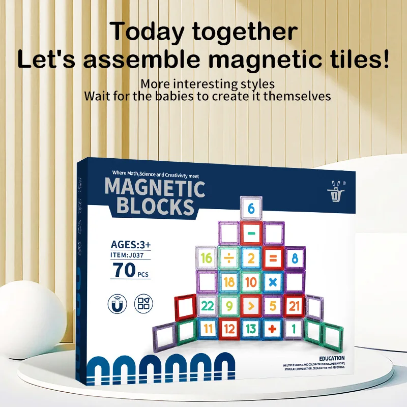 Magnetic sheet building block Magnetic sheet Numbers English alphabet set Children's educational toys