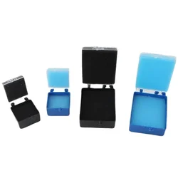 30pcs Denture Sponge Retainer Case Plastic Dental Implant Denture Crown Veneer Fake Teeth Storage Box with Foam Fake Teeth Case