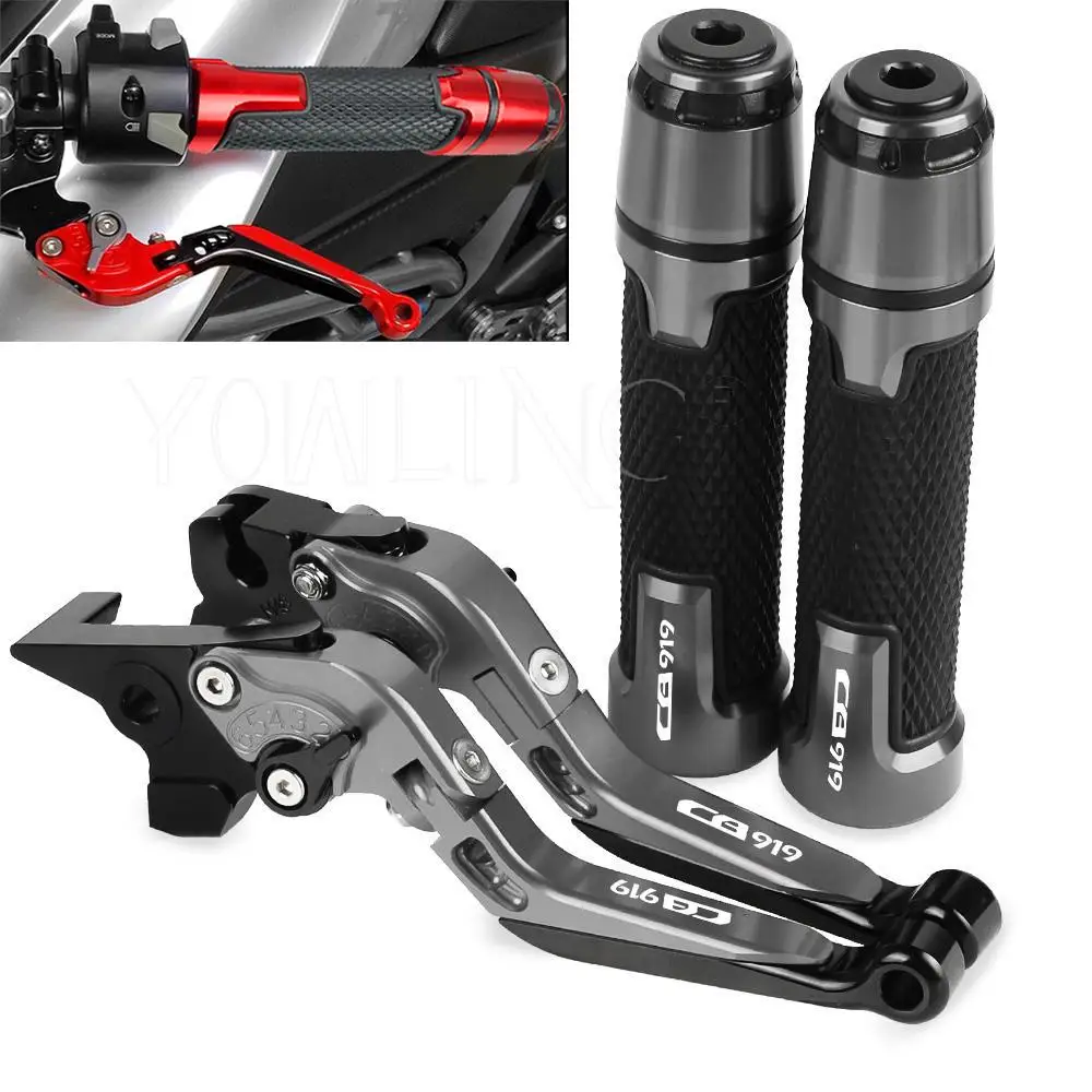 

CB 919 Motorcycle CNC Brake Clutch Levers Handlebar Handle Hand Grip End FOR HONDA CB919 2001 2002 2003 2004 2005 2006 2007 2008