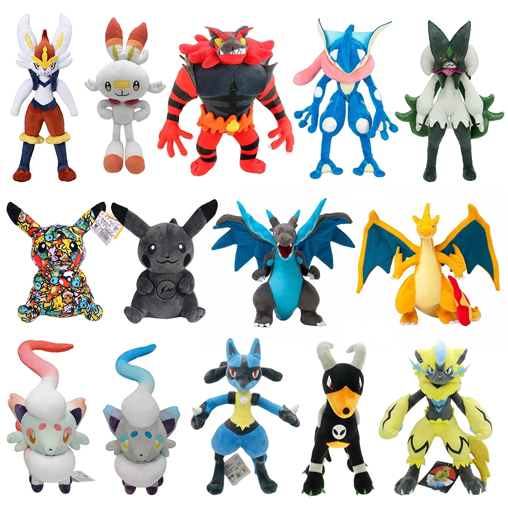 

Kawaii Pokemon Plush Gengar Dark Pikachu Toy Charmander Squirtle Bulbasaur Eevee Meowscarada Scorbunny Cinderace Snorlax Doll