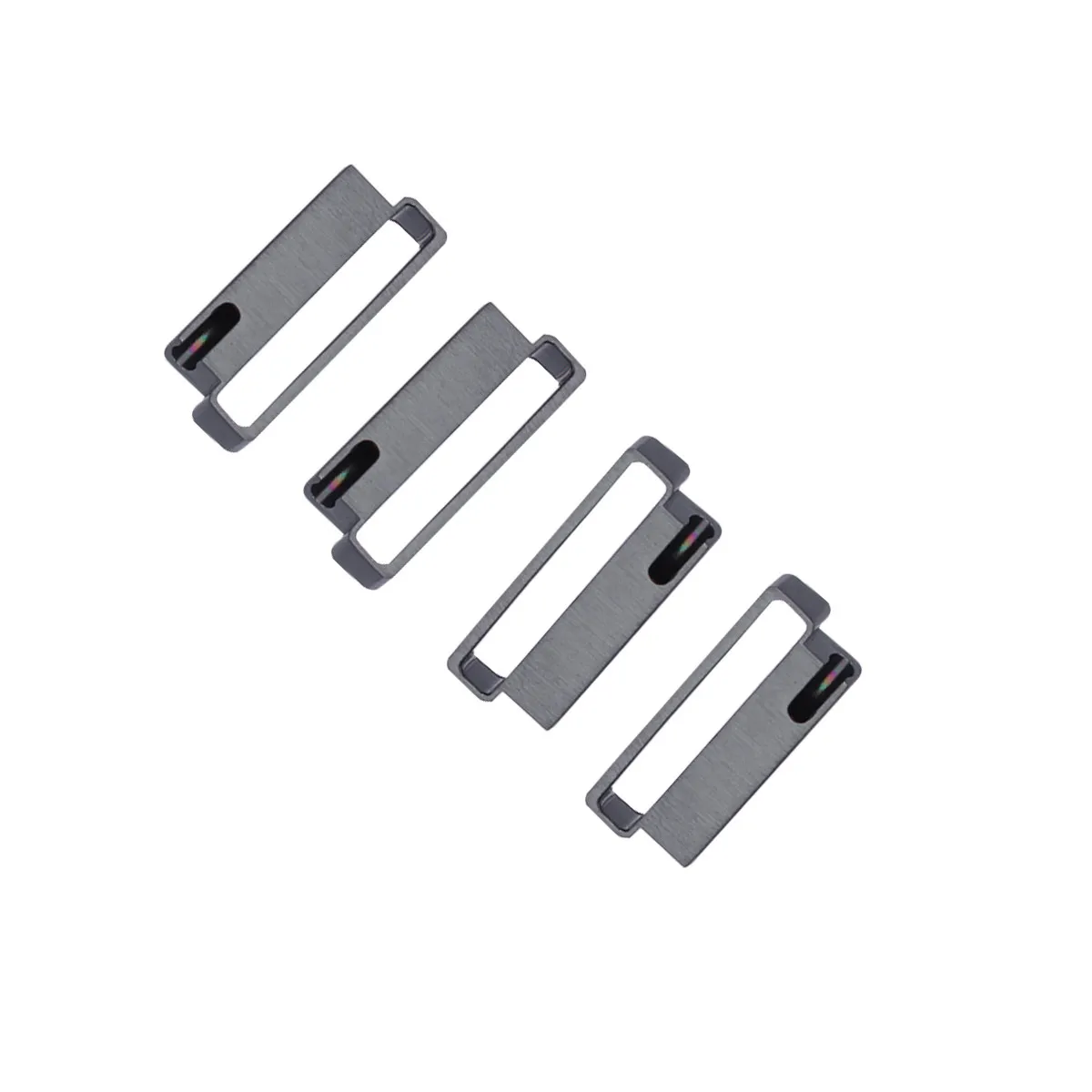 4 Conectores de Repuesto de Acero Inoxidable para Correa de Reloj Inteligente, Compatibles con Silicona y Metal