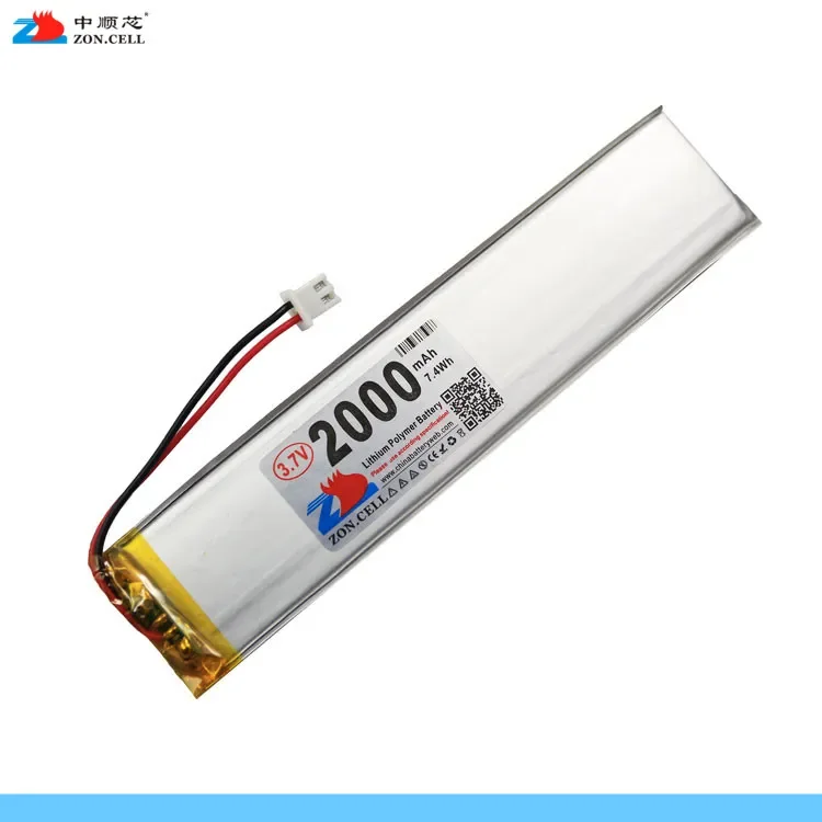 En 3330135   3,7 V 2000 mAh envío batería de polímero de litio GPS audio teléfono 3530135   Celda recargable de iones de litio