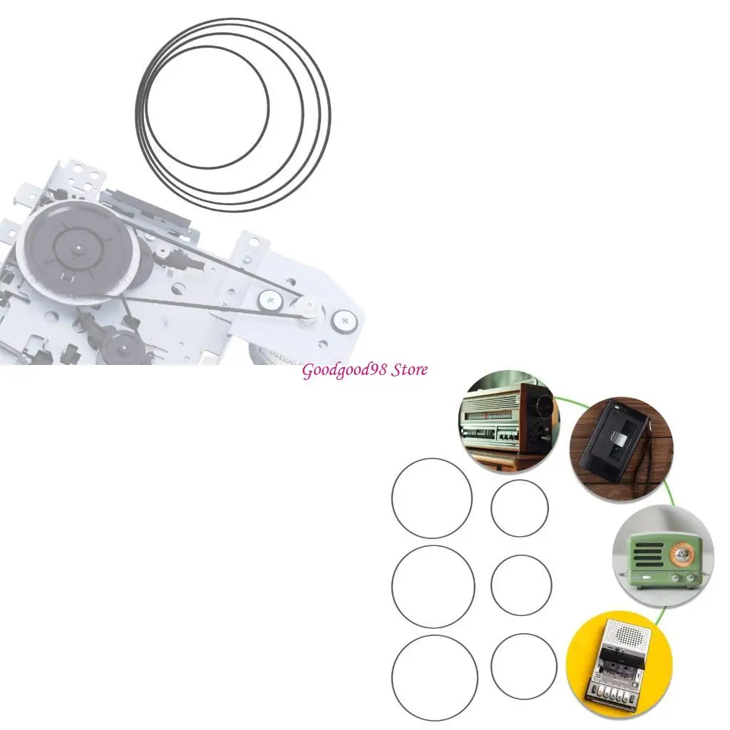 

Square Rubber Belt 1.0mm Thickness 105mm-150mm Folded Option for Square Tape W8EC