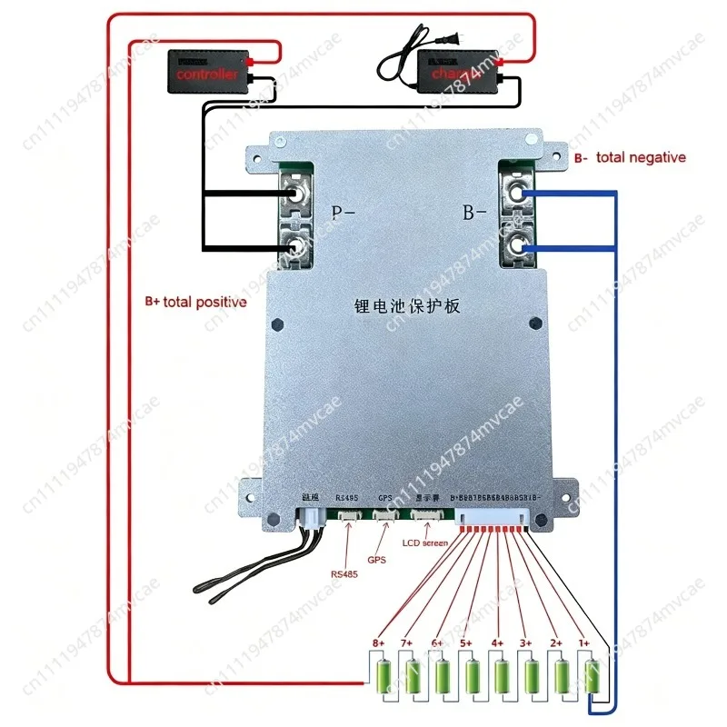 4 Strings 8 Strings Lithium Battery Intelligent Active Balance Protection Board Energy Storage Photovoltaic 200A Iron 12V RV