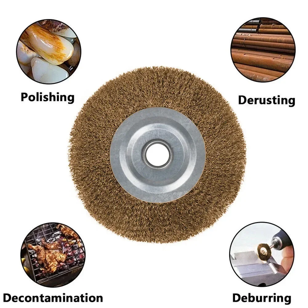 Imagem -06 - Crimped Roda Broca Escova Fio de Angle Grinder Polimento Remoção de Ferrugem Ferramentas 75 mm 80 mm 0.52 0.32 1pc Aço Inoxidável