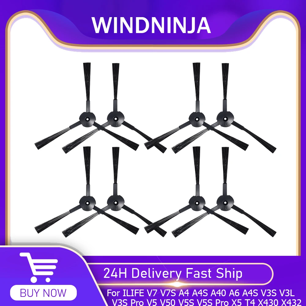 

Side Brush For ILIFE Vacuum Cleaner V7 V7S A4 A4S A40 A6 A4S V3S V3L V3S Pro V5 V50 V5S V5S Pro X5 T4 X430 X432 X620 X623 Parts