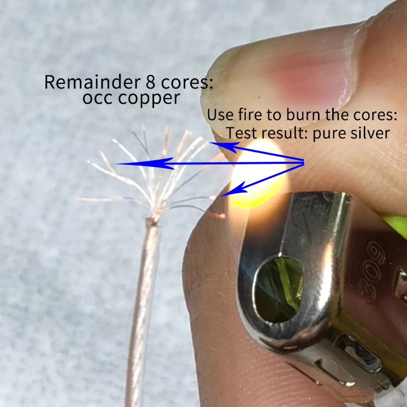 Hakugei TPE. الفضة النقية مختلطة occ النحاس سماعة كابل لتقوم بها بنفسك. هاي فاي