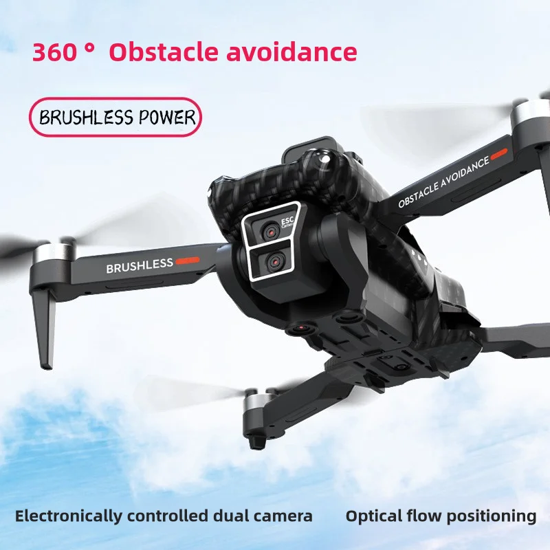 T2 Drone with Dual HD Cameras, Brushless Motor, Optical Flow Hovering, and Obstacle Avoidance - Remote Controlled Aerial Photogr