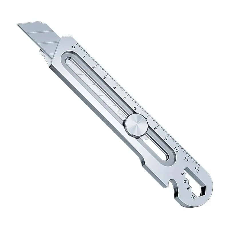New Stainless Steel Utility Knife Steel Wallpaper Knife Holder Durable Sturdy Fast Cutting Manual Lock For Comfortable Grip image 2