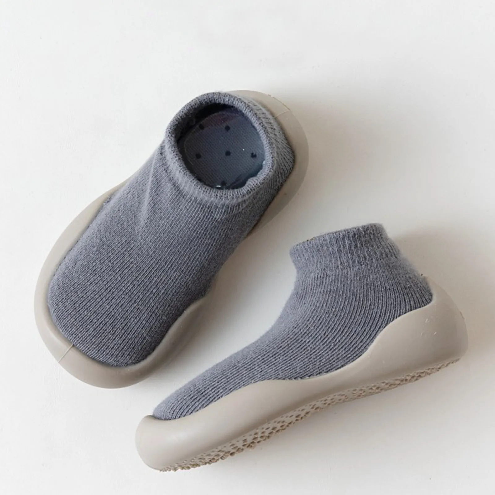 Children\'s Floor Socks Shoes Spring Baby Home Non Slip Soft Rubber Sole Floor Socks Girls Boys Solid Colour Casual Toddler Shoes