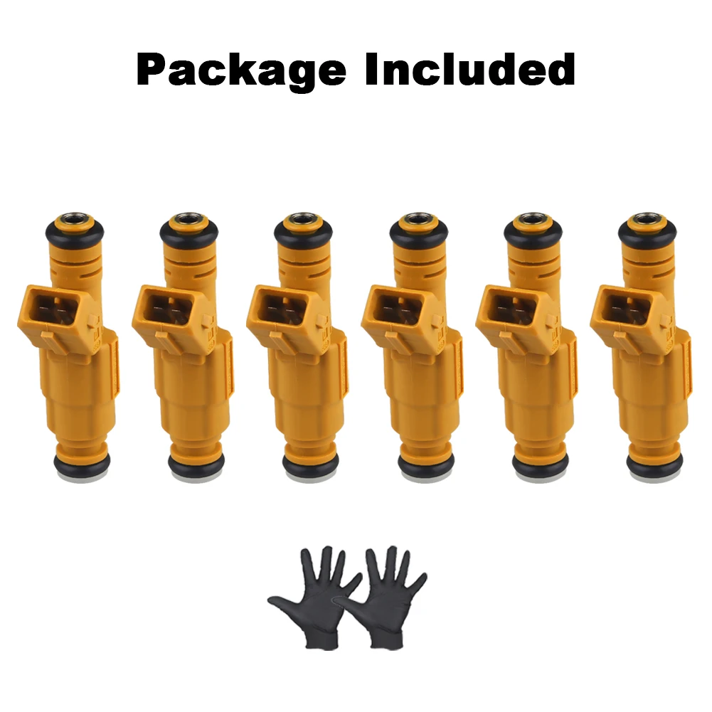 

6pcs Car Fuel Injectors For Jeep Cherokee Grand Cherokee Wrangler Comanche Injector Nozzle 0280155710 F6VZ9F593AA Accessories