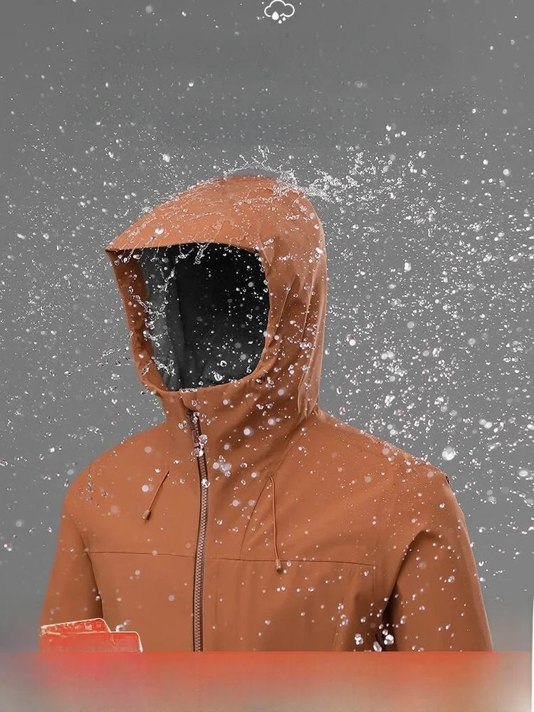 

Всепогодная серия Высококачественная полностью Sed Tee-Proof Technology Мужская уличная твердая куртка с капюшоном из полиэфирного волокна Длинная длинная куртка...