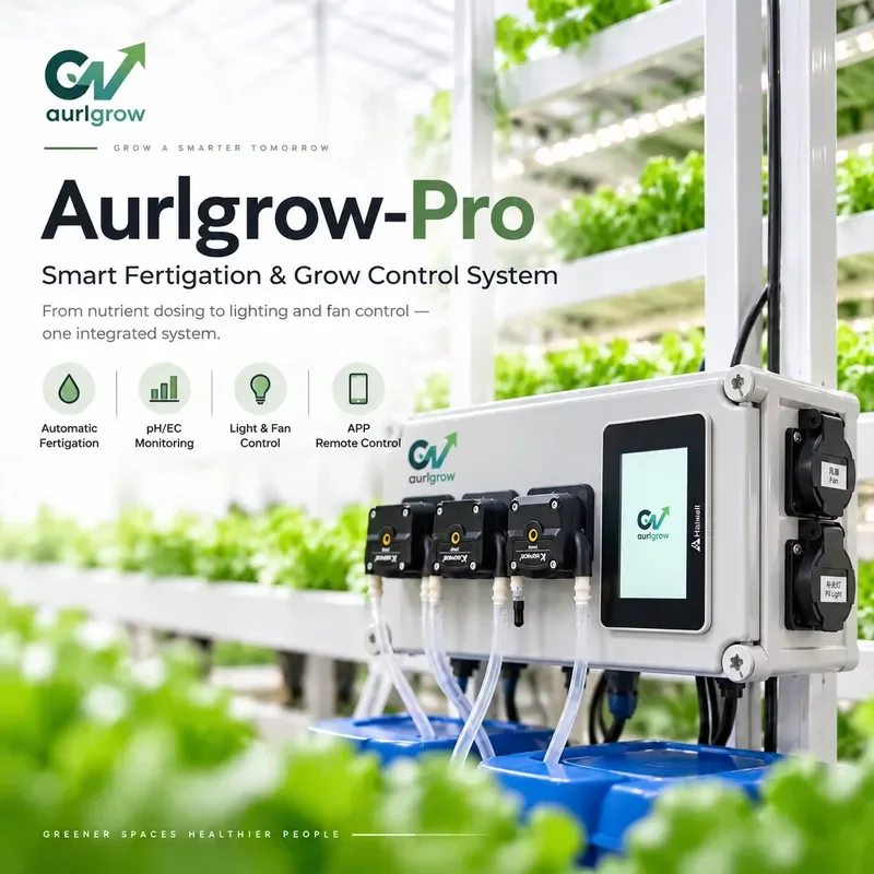 Aurlgrow-Pro Integrated Fertigation Controller Pump MODBUS RTU 1-Year Warranty for Farm Use Precision Nutrient Dosing Growing