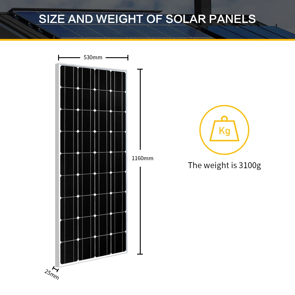 Boguang Zestaw paneli słonecznych 300W Kompletny zestaw poza siecią 12V/24V Akumulator 1- 2szt 18 ogniw napięciowych 150w Ładowarka do okna