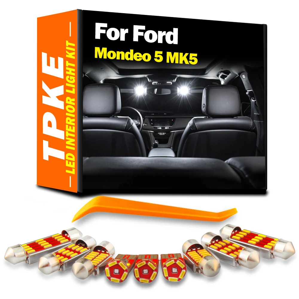 

TPKE 7Pcs Canbus For Ford Mondeo 5 MK5 2013 2014 - 2017 Dome Reading Lamp Vanity Mirror Trunk Lights Car Interior LED Bulbs Kit