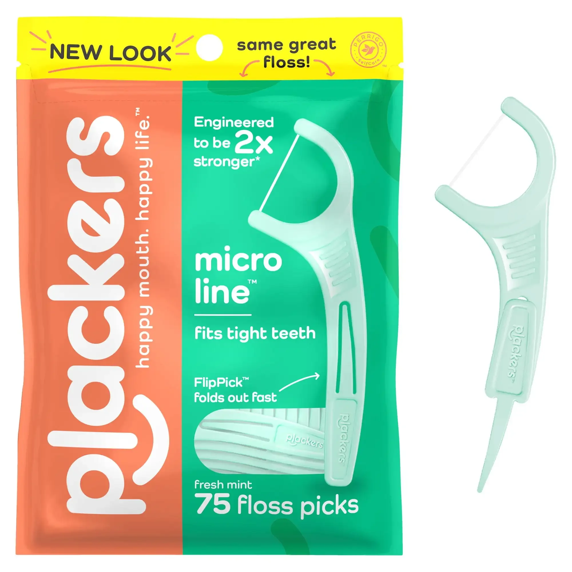 

Micro Line Dental Floss Picks, Fold-Out FlipPick, Tuffloss,