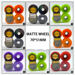 4 pezzi 70x51mm Matte Surf Skateboard Wheels Longboard a basso rumore resistente all'usura Road Field Street Skating