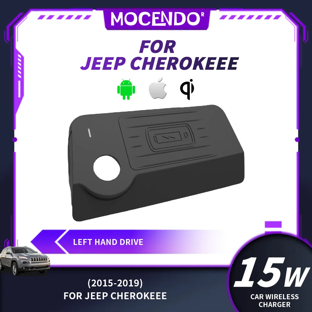 

Car Wireless Charger Pad for Jeep Cherokee 2015-2019 - Auto Accessories Compatible with Various Models