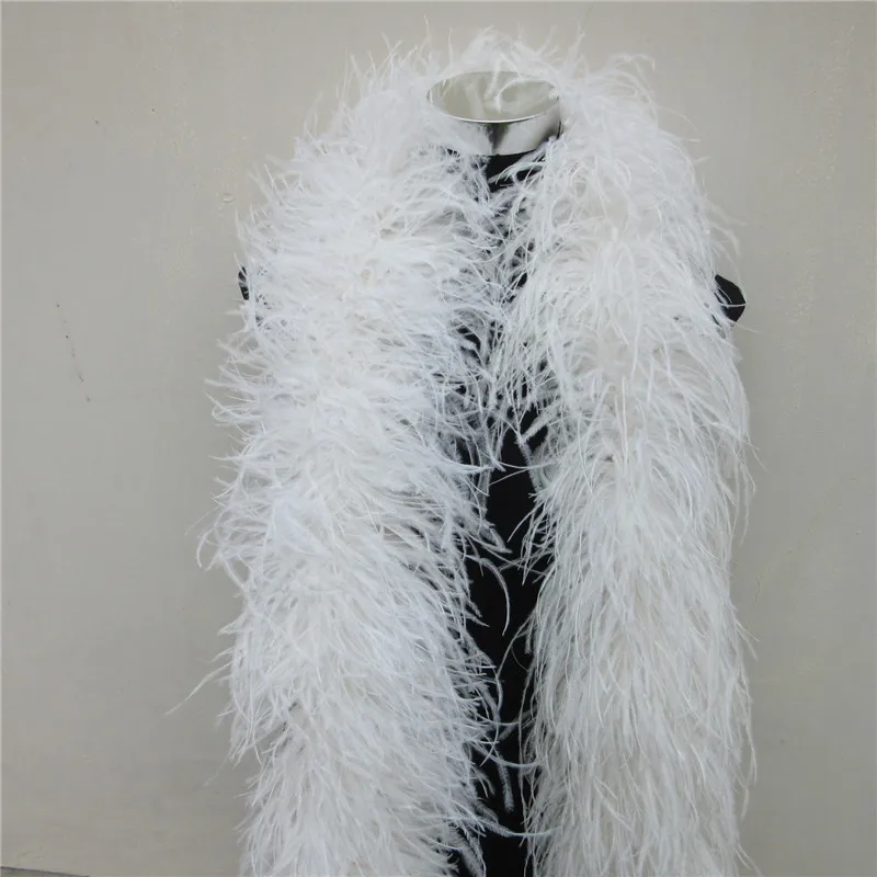 2 Meters gray ostrich feather boa Trims skirt Party Costume fluffy ostrich feathers For Crafts DIY decorations Plumes