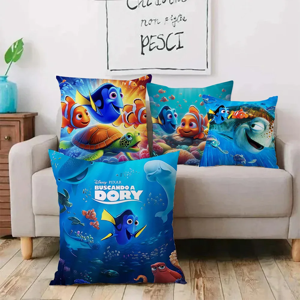 

Pillow Covers Cartoon Finding Nemo Sofa Decorative Home Double-sided Printing Short Plush Cute Cushion Cover