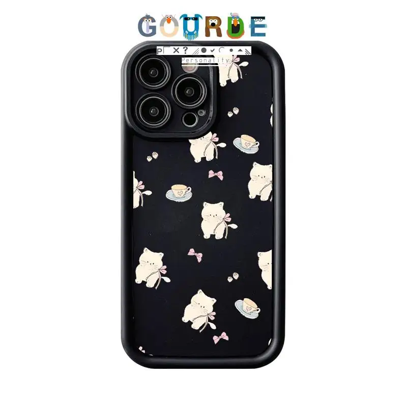 

Gourde Cute Cat Cartoon patterns Phone Case for Iphone 16 15 14 12 13 11 Pro Max IP 7 8 Plus Iphon X XS XR Xs Max