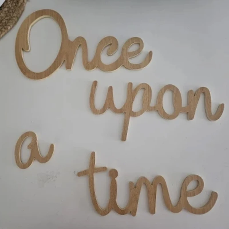 

custom Once Upon a Time Sign Wooden Letters for Nursery Word Cutout Playroom Sign