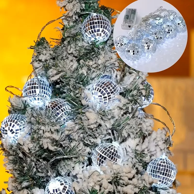 Гирлянда Disco Magic Ball на батарейках на Рождество, спальня, День святого Валентина, Зеркальный шар