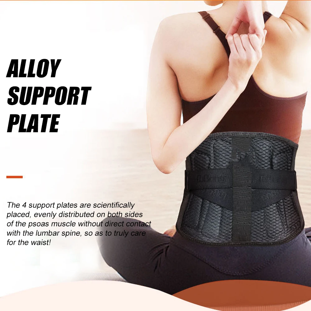 Back Brace Under Clothes Breathable Honeycomb Mesh for Lower Back Pain Relief, Adjustable Straps for Optimal Lower Back Support