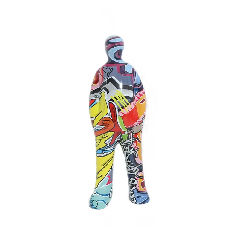 Colorful characters graffiti resin ornament creative color living room desktop entrance desk soft decoration