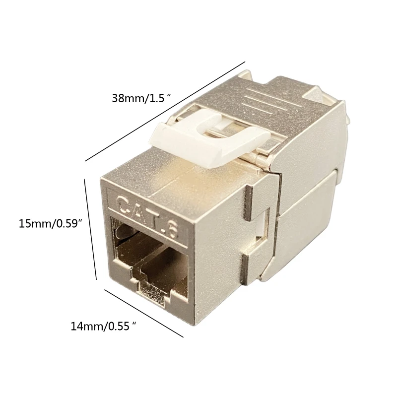 Модуль-переходник Keystone Jack, 896F, RJ45, CAT6, STP, экранированный, самоблокирующийся, для сетевой соединитель Cat7, CAT6A, из цинкового сплава