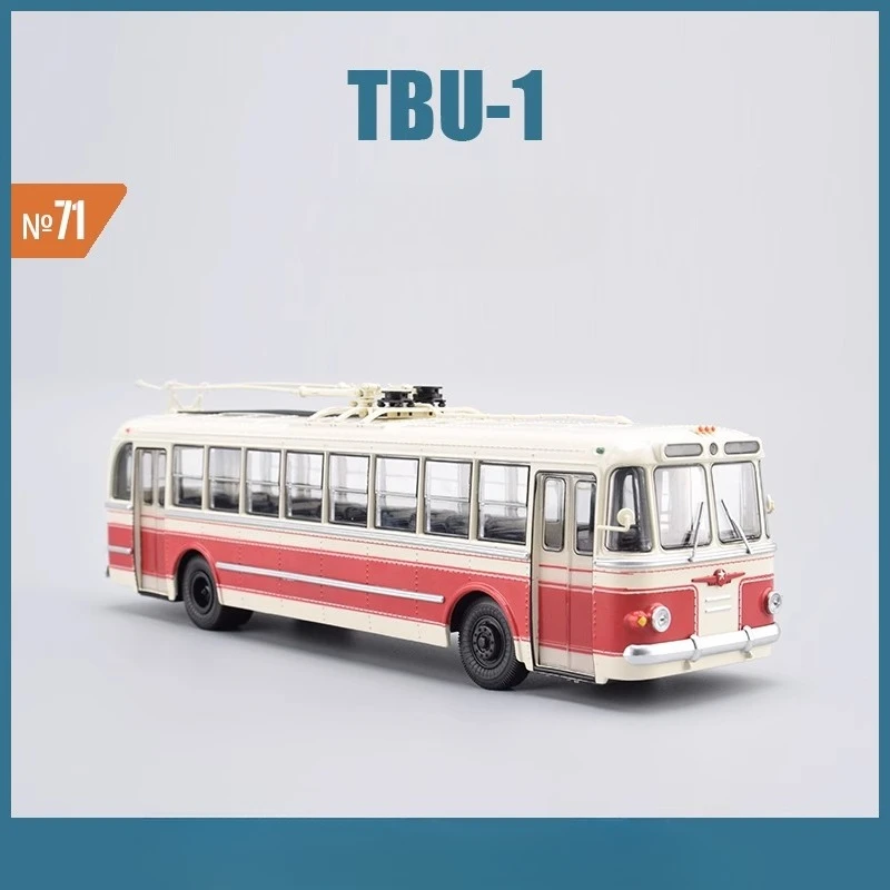 

1/43 Moscow City Passenger Bus TBU-1 Soviet High-capacity High-floor Trolleybus JAVN071 Static Model Boy Toy Gift
