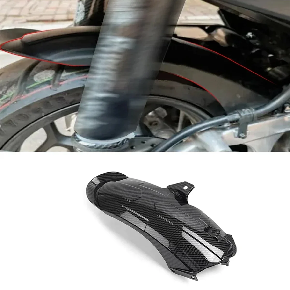 # 695T мотоциклетное брызговик, удлинитель заднего крыла, аксессуары для Honda PCX160 2020-2023 (углеродное волокно)