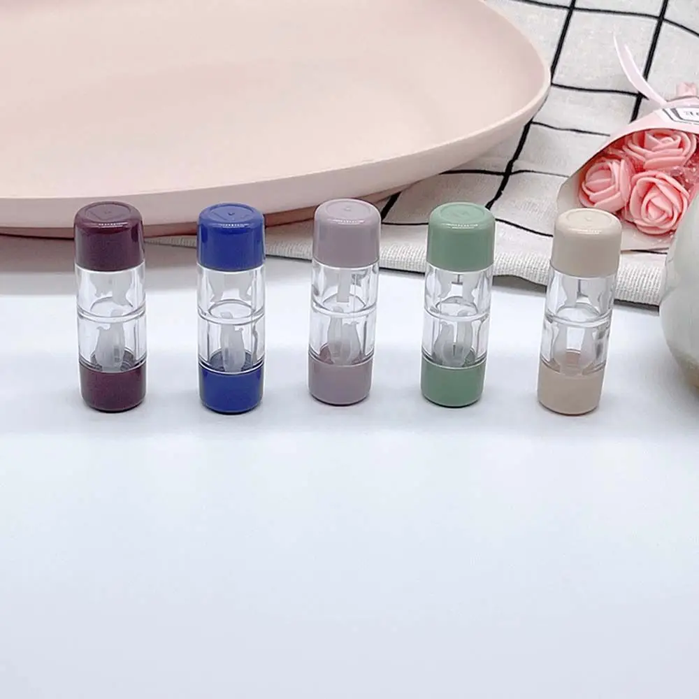 고품질 미니 캔디 컬러 캡슐 모양 투명 렌즈 박스 콘택트 렌즈 컨테이너 콘택트 렌즈 케이스 보관 아이 케어