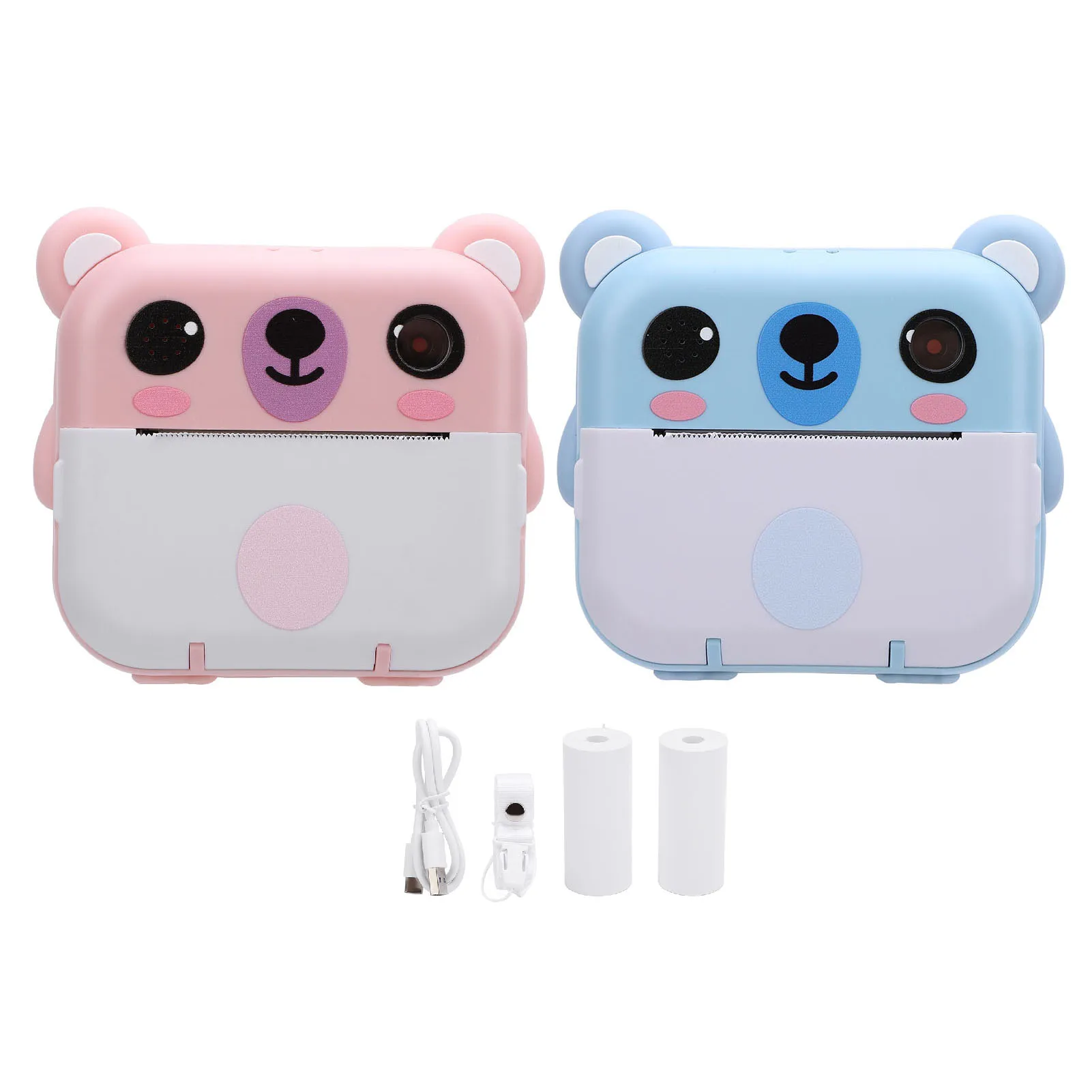 

Камера для мгновенной печати 1080P, 2-дюймовый экран 320x240, 1000 мАч, игровая камера для мгновенной печати, портативная граyscale печать для детей, подарок