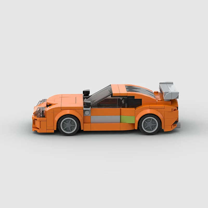 Supra mk4 carro esportivo de corrida moc compatível com lego pequenas partículas montadas bloco de construção infantil brinquedos transfronteiriços