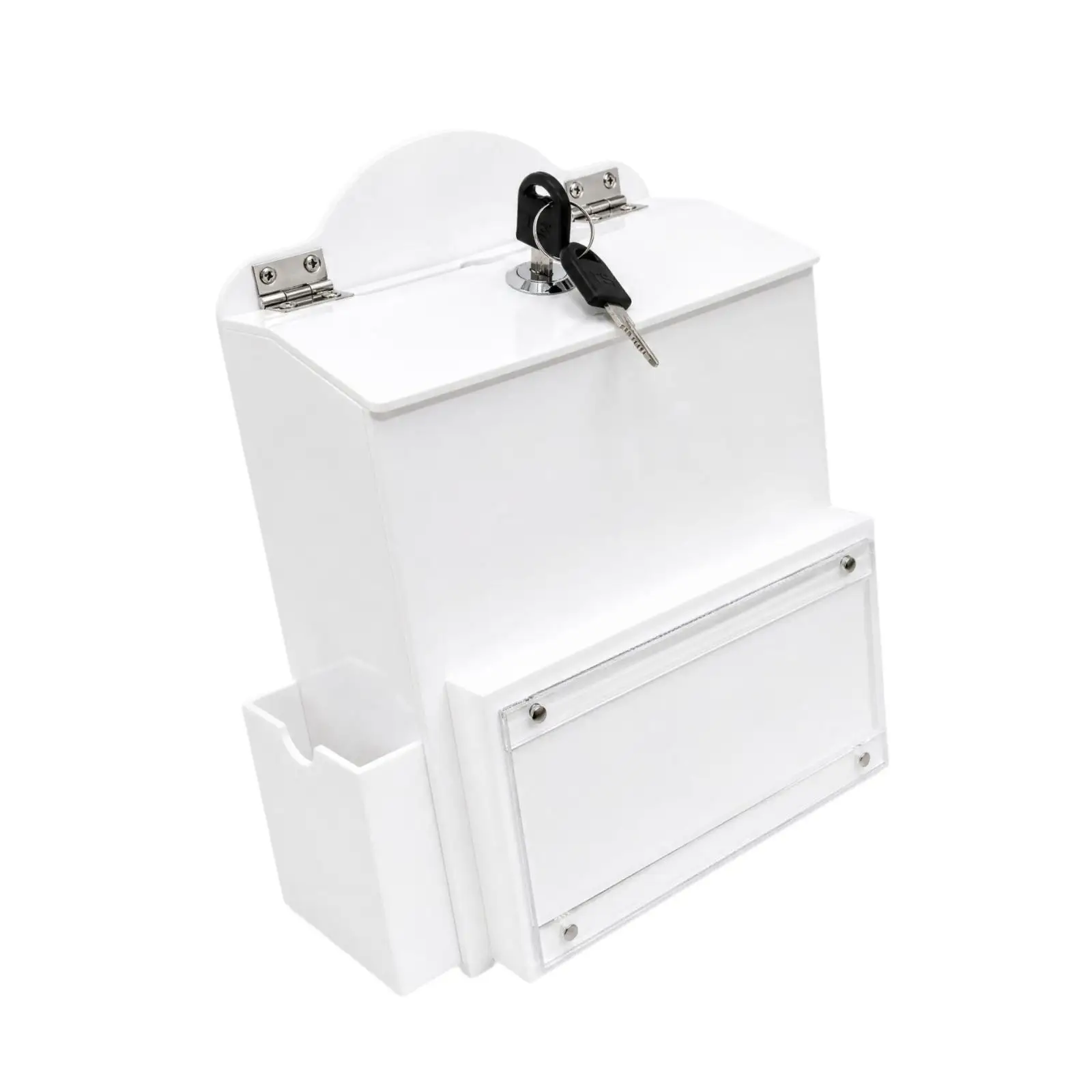 Suggestion Box with Lock, Versatile Storage Wall Mounted with Slot 2 Keys Donation Box, for Bar School Fundraising Donation