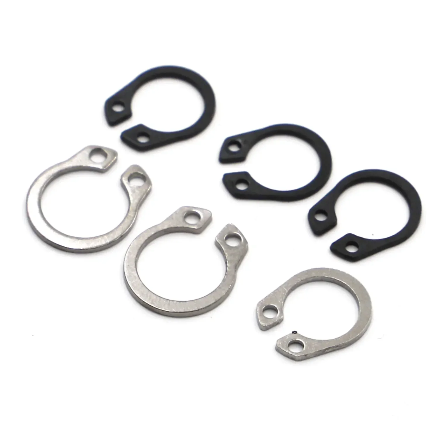 M3 M4 M5 M6 to M50 GB894 Black 65mn Manganese 304 Stainless Steel C Type External Circlip Retaining Clip Ring Washer for Shaft